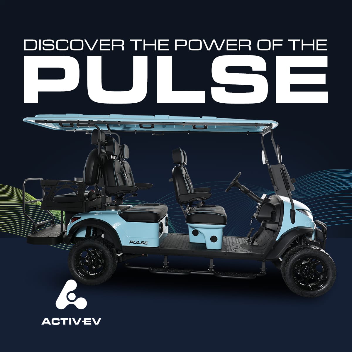 ActivEV 6 Person LIFTED Golf Cart