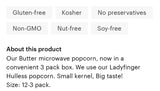 Amish Microwave Popcorn box of 3 bags