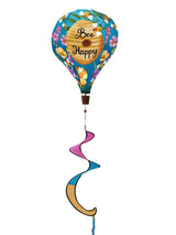 Happy Bee Hive Hot Air Balloon Wind Twister